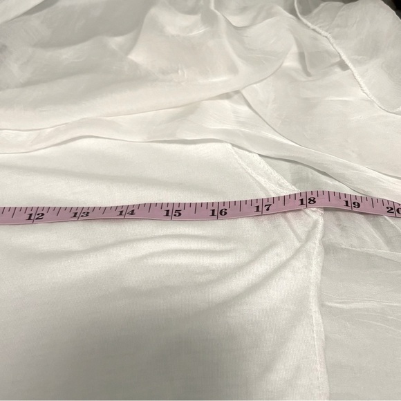 MADE IN ITALY - NEW WITH TAGS SIZE LARGE - 30% SILK WHITE TOP - OPEN SIDES - B19 - Picture 4 of 9